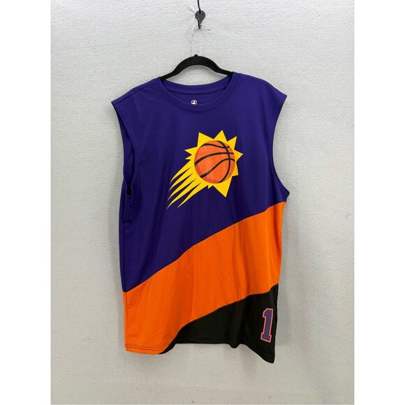 NBA Mens Purple Orange Phoenix Suns Devin Booker #1 Jersey Tank Top Size Large - Picture 1 of 6
